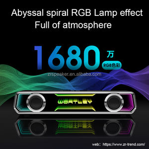 Barre de son <span class=keywords><strong>TV</strong></span> stéréo à basses puissantes avec éclairage LED RGB 20W de haute qualité A5 rapide, <span class=keywords><strong>appareil</strong></span> audio rapide <span class=keywords><strong>pour</strong></span> les joueurs, home cinéma, auxiliaire - Product Image 3