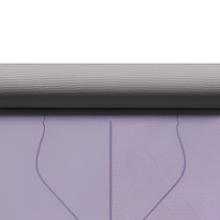 Tapis de yoga TPE antidérapant, absorbant les chocs, avec lignes de guidage pour les poses, tapis d'exercice et de danse pour la maison et le studio