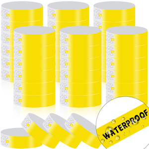 Plain Color Event Paper Wristbands Waterproof Neon Colored VIP Paper Bracelets Security Bracelet Paper Wristbands for Events