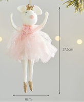 Poupées de ballet en peluche pour arbre de Noël, ornement de Noël, danseuse de ballet en peluche, pendentif personnalisé fait à la main, poupée ange