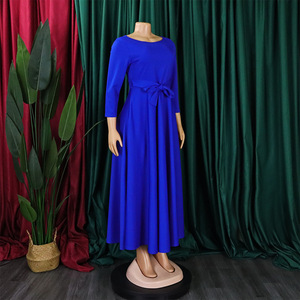 D3171 Mới Nhất Thiết Kế Thời Trang Mùa Thu Phi Giản Dị Dresses Phụ Nữ Phụ Nữ Thanh Lịch Mùa Đông Ăn Mặc Cho Phụ Nữ Maxi Dress - Product Image 3