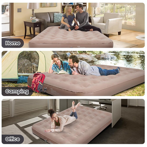 Nouveau <span class=keywords><strong>matelas</strong></span> gonflable manuel LEAO 2026 avec surface floquée confortable, pliable, idéal pour la randonnée - Product Image 5