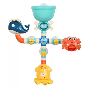 Jouet de bain pour bébé en promotion : jeu <span class=keywords><strong>d</strong></span>'assemblage de tuyaux <span class=keywords><strong>d</strong></span>'<span class=keywords><strong>eau</strong></span> à jet pour la baignoire, motif dessin animé océanique, pour tout-petits et enfants - Product Image 1