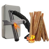 Kit de survie XL robuste pour le bushcraft, bâtons de bois gras, allume-feu en ferrocérium pour le camping