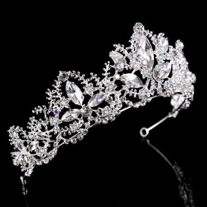 NCA-02 <span class=keywords><strong>novia</strong></span> accesorios <span class=keywords><strong>novia</strong></span> corona pelo joyería exquisita cristal barroca Tiara <span class=keywords><strong>de</strong></span> oro - Product Image 4