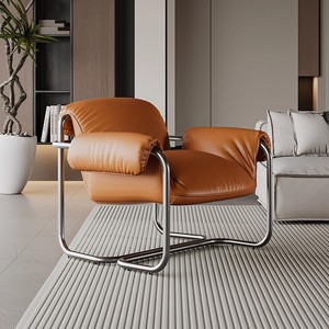 Modern <strong>Acapulco</strong> Sling Lounge <strong>Chair</strong> Comfortable Leather Hanging <strong>Chair</strong> for Living Room - Product Image 5