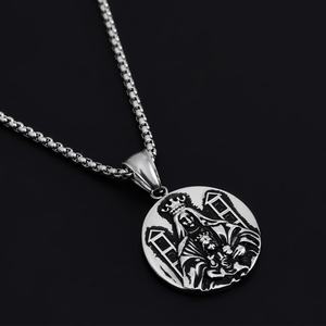 Joyería Retro de Acero Inoxidable para Hombre, Personalizada con Grabado, Incluye Collar Feminista con Zirconia, Accesorio Religioso - Product Image 2