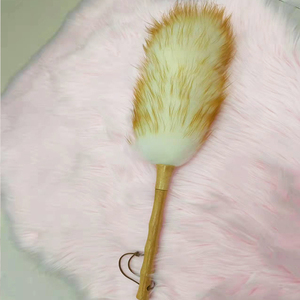 Spazzola per la pulizia in lana d'agnello con manico lungo, taglia M, con impugnatura in legno per casa e auto - Prodotto per la rimozione della polvere - Offerta imperdibile - Product Image 3