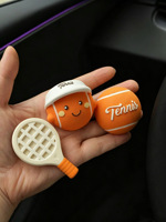 Diffuseur de parfum créatif en forme de balle de tennis pour voiture |   Ornement vibrant pour grille d'aération |   Désodorisant automobile à évaporation naturelle pour éliminer les odeurs