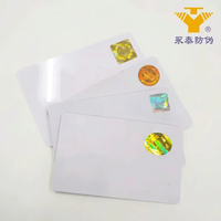 Carte en plastique PVC/PET/PC avec estampage à chaud holographique sur mesure