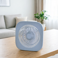 Ventilateur électrique portable silencieux personnalisé ventilateurs de table suspendus basse tension rechargeables maison bureau utilisation extérieure USB plastique quatre