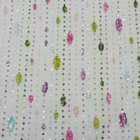Tissu brodé de haute qualité en polyester avec paillettes, design le plus récent, pour robe