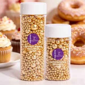 Décorations Commerciales Exclusives Transfrontalières <span class=keywords><strong>Non</strong></span> Comestibles Imitation Sucre Doré Perles de Sucre de Tailles Assorties pour Usage Commercial - Product Image 2
