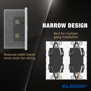 Prise <span class=keywords><strong>GFCI</strong></span> anti-sabotage ELEGRP 15 ampères 125 V avec <span class=keywords><strong>disjoncteur</strong></span> de protection contre les fuites à la terre à auto-test - Product Image 2