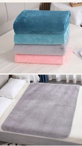 Coussin d'<span class=keywords><strong>incontinence</strong></span> pour adultes en polaire de lait - Antidérapant, imperméable, <span class=keywords><strong>lavable</strong></span> |   Tapis de soins d'hiver doublé de polaire pour personnes âgées <span class=keywords><strong>Protection</strong></span> contre les fuites - Product Image 4