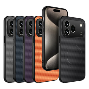 Funda Magnética Mate con Textura de <span class=keywords><strong>Fibra</strong></span> de Carbono y Soporte para Honor <span class=keywords><strong>600</strong></span> Pro / <span class=keywords><strong>600</strong></span> Versión Global, Compatible con Carga Inalámbrica - Product Image 1