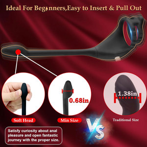 Brinquedos Sexuais de Silicone para Adultos, Anel de Bloqueio Masculino, Brinquedo de Massagem para Masturbação com Controle Remoto - Product Image 5