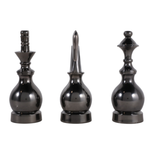 Scultura di pezzi degli scacchi, ornamento decorativo per la casa e l'ufficio, statua decorativa per mensole e tavolini da caffè. - Product Image 3
