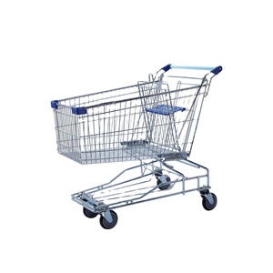 Chariot de courses en acier galvanisé durable avec roues en PU de 4 pouces pour supermarchés et entrepôts, vente en gros et au détail - Product Image 5