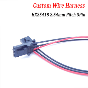 كابل إشارة مخصص بثلاثة أسنان HX25418 بمسافة بينية 2.54 مم بديل لكابل مروحة التبريد Molex 2510 - Product Image 1