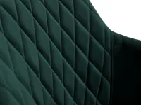 Fauteuil de salon élégant en tissu vert forêt avec pied en acier