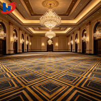 Alfombra de Pelo Largo de Nailon con Estampado de Patrones Geométricos, Impresión de Alta Definición, para Salón de Baile, Cine, sin Costuras, para Grandes Áreas del Hogar