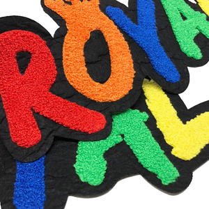 Toppe Personalizzate in Ciniglia Ricamate con Logo 3D di <span class=keywords><strong>Grandi</strong></span> Dimensioni, Lettere in Spugna Termoadesive da Applicare a Caldo con Ferro da Stiro - Product Image 3