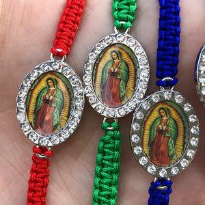 Pulsera Roja Ajustable de la Virgen María, Nuestra Señora de Guadalupe, con Corazón, para Protección y Buena Suerte - Product Image 3