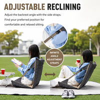 Chaise de camping portable, tapis de couchage léger, siège avec sangles réglables pour la randonnée, le trekking et les activités de plein air