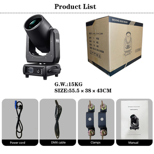 Lampe frontale mobile à faisceau de 380W avec <span class=keywords><strong>iris</strong></span>, inclinaison à 540 °, intérieur/extérieur pour concert de festival de mariage - Product Image 4