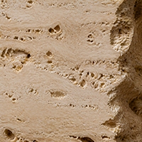 Table à manger en travertin beige haut de gamme avec pieds carrés en pierre, pierre naturelle, travertin naturel, table en travertin massif