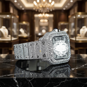 Luxury VVS Moissanite <b>Iced</b> <b>Out</b> <b>Watch</b> Automatic Diamond Bezel Square Face Hip Hop Jewelry Timepiece - Product Image 1