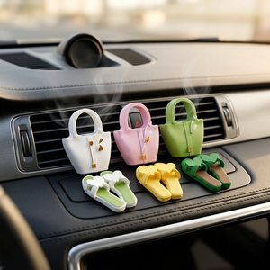OME Cartoon <b>Car</b> Air Freshener Perfume <b>Clip</b> Vent Plastic Aromatic Decorations Long Lasting Scent Freesia Fragrance Natural - Product Image 6