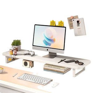 Workstation Monitor Riser <b>Desktop</b> <b>Shelf</b> Storage Rack Office Organizer Rectangle Standing Type 1 Layer - Product Image 5