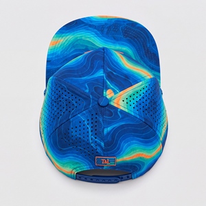 Gorra de Golf con Mapa Topográfico Azul y Naranja, Parche de PVC Impermeable, Visera Curva, 5 Paneles, Perforada y Transpirable, para Pesca, Hombres y Mujeres - Product Image 6