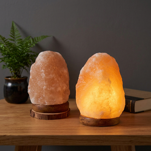 Lámparas de sal 100% originales y naturales, artesanías de sal rosa del Himalaya, lámparas de sal de cristal para habitación, hechas a mano y talladas a mano. - Product Image 1