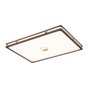 Chinese Style <b>Ceiling</b> <b>Light</b> Led Square Modern Living Room Bedroom Lamp With Wood Frame And Golden Detail - Product Image 4