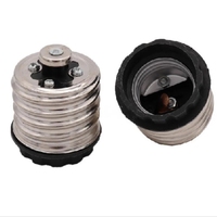 Adaptateur de douille HY E40 vers E27, support de lampe, rallonge de prise, convertisseur de lumière LED noir, prise de lumière