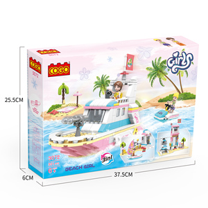 COGO – blocs de construction de yacht de bateau 1 à <span class=keywords><strong>3</strong></span>, série de bricolage créatif pour filles, jouets pour filles, blocs de construction modèle, 3072 - Product Image 6