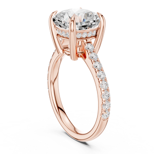 แหวนเพชรทองคำขาวเพาะเลี้ยงคุณภาพสูงสำหรับผู้หญิง ดีไซน์หรูหรา วัสดุทอง 10Kt 14Kt 18Kt 22Kt เหมาะสำหรับเป็นของขวัญวันครบรอบแต่งงาน - Product Image 1