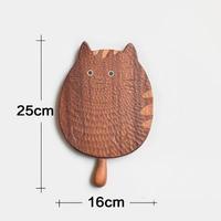 Plateau en bois massif Totoro personnalisé en usine, en bois de sapele et d'ébène, fait à la main, créatif, pour le petit-déjeuner et le pain, pour la salle à manger à la maison