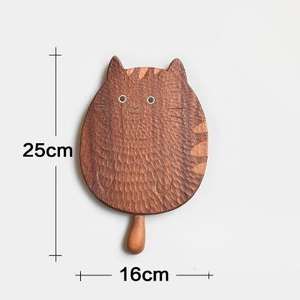 Bandeja de Madera de Sapele y Ébano con Mango de Madera Maciza Totoro, Hecha a Mano, Creativa, para <span class=keywords><strong>Desayuno</strong></span> y Pan, para el Hogar - Product Image 2