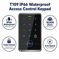 Control de Acceso con Teclado RFID IP65 Resistente al Agua, con Botón de Salida y Sensor de Entrada para Edificios de Departamentos