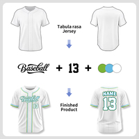 Jersey Baseball Wanita Berkualitas Tinggi V-Neck Putih Polos Bahan Polyester Desain Tim Kancing Lengkap Kaos Baseball Wbq70