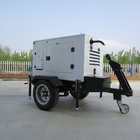 Générateur diesel silencieux mobile sur remorque 20/30/50 kVA, insonorisé, avec roues, pour l'exploitation minière et l'alimentation de secours d'urgence