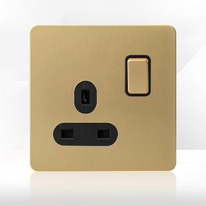 Tường điện chuyển đổi ánh sáng vàng LEVER thép không gỉ retro sang trọng 50 250V <span class=keywords><strong>2</strong></span> <span class=keywords><strong>gang</strong></span> anh cửa hàng chuyển đổi - Product Image 2