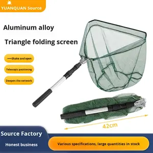 Stainless Steel Triangular Telescopic Folding Installation-Free Large-Item Fish-Catching Landing <strong>Net</strong> Integrated Mesh Bag - Product Image 3