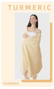 Serviette de bain 7A en microfibre tricotée antibactérienne, couleur unie, velours corail, écologique, anti-enfants, séchage rapide, épaissie pour bain moussant - Product Image 2