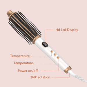 <span class=keywords><strong>Brosse</strong></span> <span class=keywords><strong>chauffante</strong></span> professionnelle 2-en-1 en céramique avec revêtement ionique, outil de coiffage multifonctionnel pour la vente en gros - Product Image 3