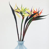 Handgevoelde simulatie 87cm zachte rubberen kunstmatige Paradijsvogels bloem voor eenvoudige bloemdecoratie thuis, bruiloft of podium.